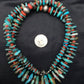 Navajo Turquoise & Spiny Oyster Graduated Necklace | Sterling Silver | Authentic Native American | 29" | 4362