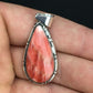 Native American Navajo Red Spiny Oyster Pendant | Sterling Silver | 1.75" | 1125