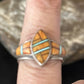 Navajo Blue Turquoise Spiny Oyster Inlay Ring | Sz 8.5 | Authentic Native American Handmade | 14558