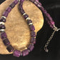Navajo Purple Sugilite Bead Necklace | Sterling Silver | Authentic Native American Handmade | 18" | 3128