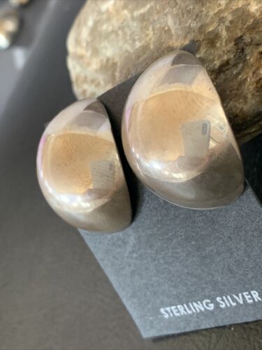 Old Pawn Women's Southwestern Oval Stud Earrings | Sterling Silver | 1" | 13004