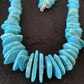 Authentic Native American Navajo Pearl Sterling Silver Shell Turquoise Nugget Necklace | 24" | 00817