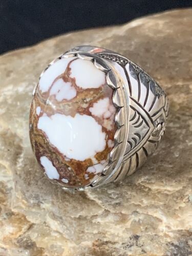 Southwestern Men's Wild Horse Turquoise Ring | Sterling Silver | Sz 8.5 | 13776