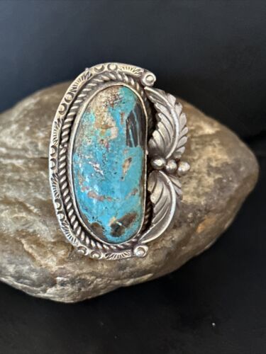 Sterling Silver Blue Kingman Turquoise Ring | Sz 10.5 | 00124