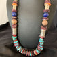Navajo Turquoise Spiny Oyster Coral Lapis Necklace | Sterling Silver | 24" | Authentic Native American Handmade | 11871