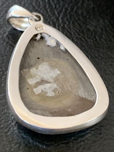 Navajo Blue Bisbee Turquoise Pendant | Sterling Silver | 1.5" | Authentic Native American Handmade | 1617