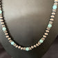 Navajo Pearls Dry Creek Turquoise Bead Necklace | Sterling Silver | 22" | 13164