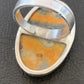 Navajo Bumble Bee Jasper Ring | Sterling Silver | Sz 8 Adjustable | Authentic Native American Handmade | 11543