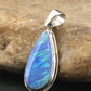 Native American Navajo Blue Opal Inlay Pendant | Sterling Silver | 1.75" | 1124