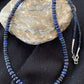 Native American Women's Black Fire Opal Bead Necklace | Sterling Silver | 20" | 979