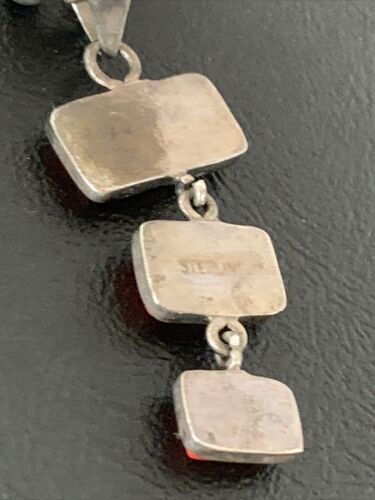Native American Old Pawn Apple Coral Necklace | Sterling Silver | 19" | 02187