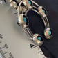 Navajo Kingman Turquoise Shadowbox Squash Blossom Necklace | Sterling Silver | Authentic Native American Handmade | 13108