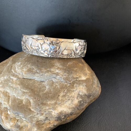 Navajo Horse Cuff Bracelet | Sterling Silver | Authentic Native American Handmade | 13225