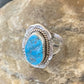 Southwestern Navajo Blue Kingman Turquoise Ring | Sterling Silver | Sz 9 | 12215