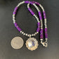 Navajo Purple Sugilite Pendant Necklace | Sterling Silver | Authentic Native American Handmade | 13844