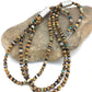 Navajo Sterling Necklace | Tiger's Eye & Turquoise | Multi-Color 3 Strand | 18" | 4892