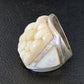 Native American White Mother of Pearl Inlay Ring | Navajo Sterling Silver | Sz 7 | 12863
