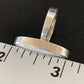 Navajo White Howlite Ring | Sterling Silver | Sz 8.5 | Authentic Native American Handmade | 11611