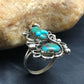 Navajo Multi-Stone Turquoise Ring | Sterling Silver | Sz 8.75 | Native American Handmade | 3182