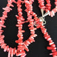 Navajo Native American Coral 2-Strand Bamboo Necklace | Sterling Silver | Southwestern 3253