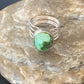 Adjustable Navajo Green Sonoran Turquoise Ring | Sterling Silver | Sz 6 | 2078