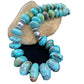 Navajo Pearls Sterling Silver & Blue Turquoise Graduated Necklace | Authentic Native American | 24" | 01745