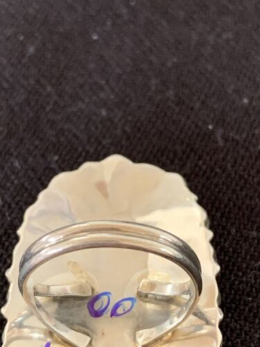 Navajo Blue Cluster Turquoise Needlepoint Ring | Authentic Native American Sterling Silver | Multi-Stone | Sz 6.5 | 614 - Masha USA