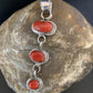 Navajo Red Coral Multi-Stone Necklace Pendant | Authentic Native American Sterling Silver | Multi-Stone | 13244