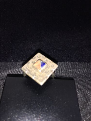 Navajo Multi-Color Lapis & Spiny Oyster Inlay Ring | Sterling Silver | Sz 5.5 | 1784