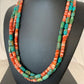 Navajo Green Turquoise Spiny Necklace Set | Sterling Silver | Authentic Native American Handmade | 2979