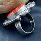 Native American Men's Spiny Oyster Ring | Navajo Sterling Silver | Sz 7.5 | 4287