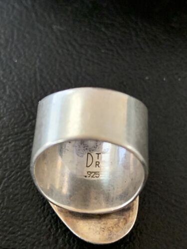 Navajo Old Pawn Pink Rose Quartz Ring | Sterling Silver | Sz 6 | Authentic Native American Handmade | 10834