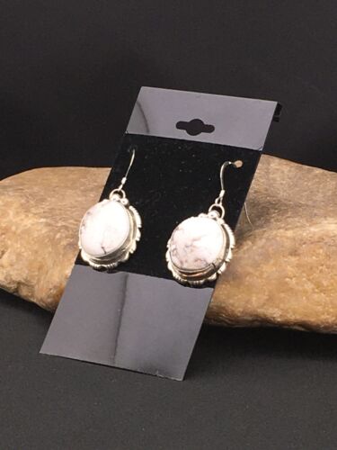Navajo Wild Horse Turquoise Earrings | Sterling Silver | 1" | Authentic Native American Handmade | 1321