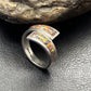 Native American Navajo Red Opal Inlay Ring | Sterling Silver | Sz 14.5 | 14584