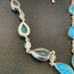 Native American Blue Turquoise Topaz Necklace | Sterling Silver | 20" | Multi-Stone | 10515