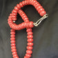 Navajo Graduated Red Jasper Necklace | Sterling Silver | Authentic Native American | 18" | 10249