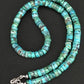 Navajo Turquoise Heishi Bead Necklace | Sterling Silver | 20" | Authentic Native American Handmade | 3286