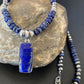 Native American Navajo Blue Lapis Pendant Necklace | Sterling Silver | 12248