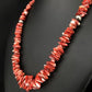 Navajo Red Spiny Oyster Necklace | Sterling Silver | Authentic Native American | 18" | 4767