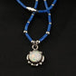 Navajo Opal Pendant with Lapis Beads | Sterling Silver Necklace | 17" | Authentic Native American Handmade | 10122