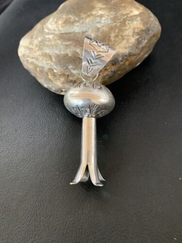 Navajo Naja Pendant | Sterling Silver | Native American Handmade | 3.25" | 13290 - Masha USA