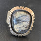 Navajo White Buffalo Turquoise Ring | Sterling Silver | Sz 12.5 | Authentic Native American Handmade | 11940