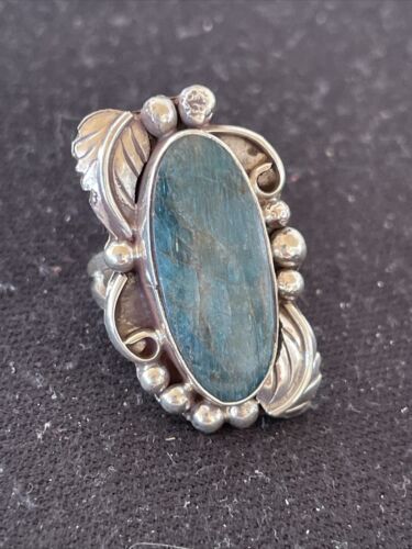 Navajo Blue Lapis Ring | Sterling Silver | Sz 9 | Authentic Native American Handmade | 1207