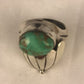 Native American Green Turquoise Ring | Sterling Silver | Sz 11 | 3439