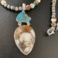 Navajo Wild Horse Turquoise Pendant Necklace | Authentic Native American Sterling Silver | Multi-Stone | 13294