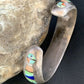 Old Pawn Navajo Turquoise Gaspeite Lapis Inlay Bracelet | Sterling Silver | Authentic Native American Handmade | 14160