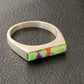 Navajo Green Gaspiete Sugilite Red Coral Inlay Ring | Sz 7 | Authentic Native American Handmade | 11136