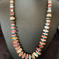 Navajo Purple Spiny Oyster & Turquoise Necklace | Sterling Silver | Authentic Native American | Graduated | 22" | 11390