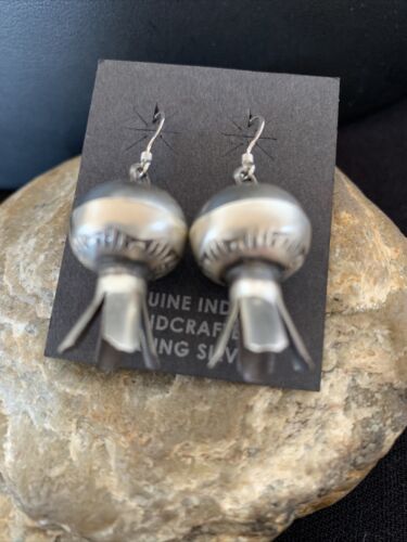 Native American Navajo Pearls Naja Earrings | Sterling Silver | 1" | 1043 - Masha USA