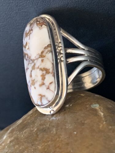 Southwestern Navajo Wild Horse Turquoise Ring | Sterling Silver | Sz 10 | 1874